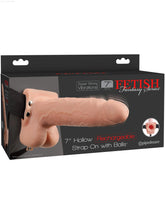 Fetish Fantasy Series - 7" Hollow Rechargeable Strap-On with Balls-French Quarter Lingerie